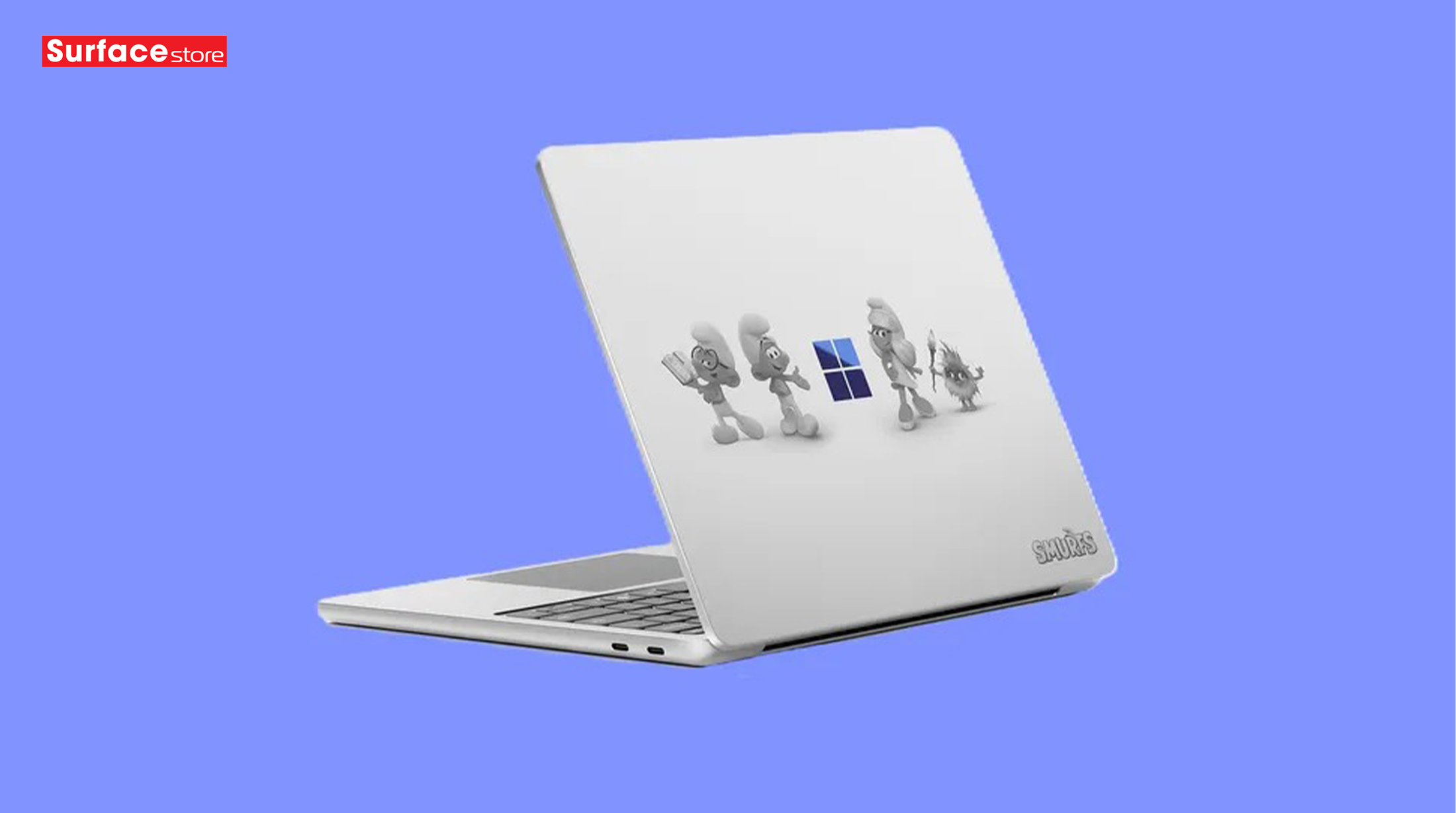 Microsoft trình làng Smurface Laptop phiên bản giới hạn: Chỉ 100 chiếc, khắc hình Xì Trum, logo xanh độc đáo!