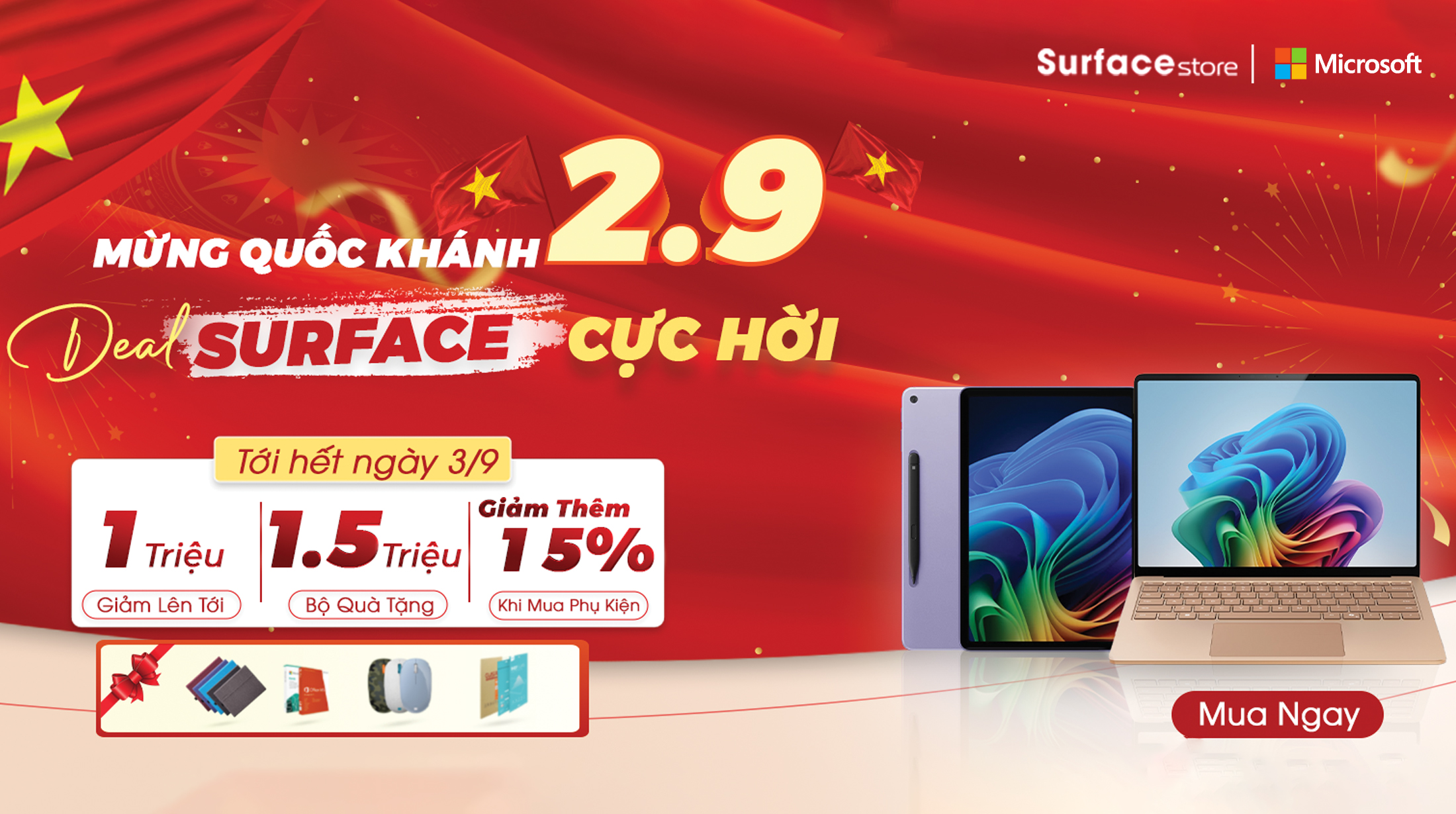 🎆TƯNG BỪNG MỪNG QUỐC KHÁNH 2/9 – DEAL SURFACE KHÔNG THỂ BỎ LỠ