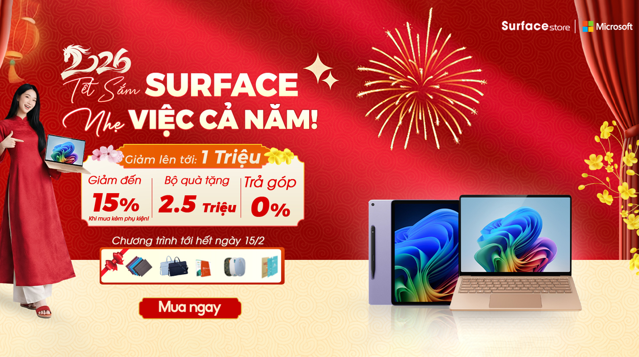 Tết Bính Ngọ – Tết sắm Surface, nhẹ việc cả năm!