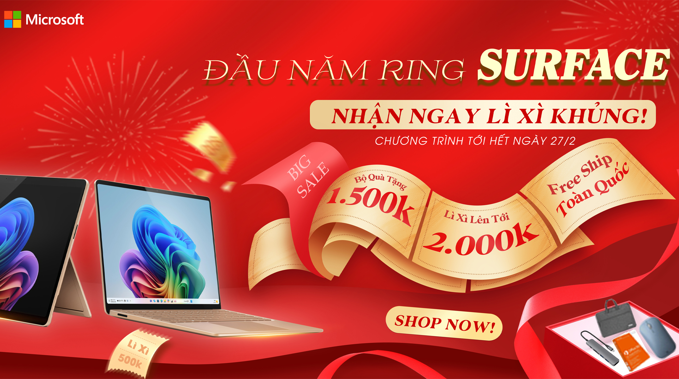? ĐẦU NĂM RING SURFACE – NHẬN NGAY LÌ XÌ KHỦNG ?